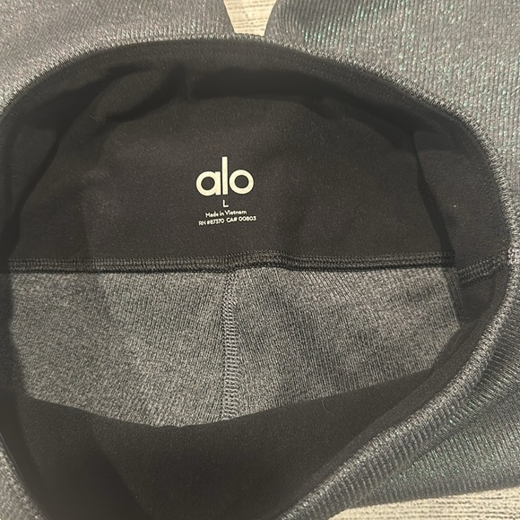 Women’s Alo Yoga Alosoft Ribbed High Waist Shimmer Leggings size L - Picture 10 of 13